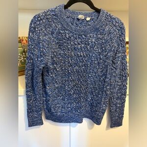 GAP Blue and White Cable knit Women's Sweater